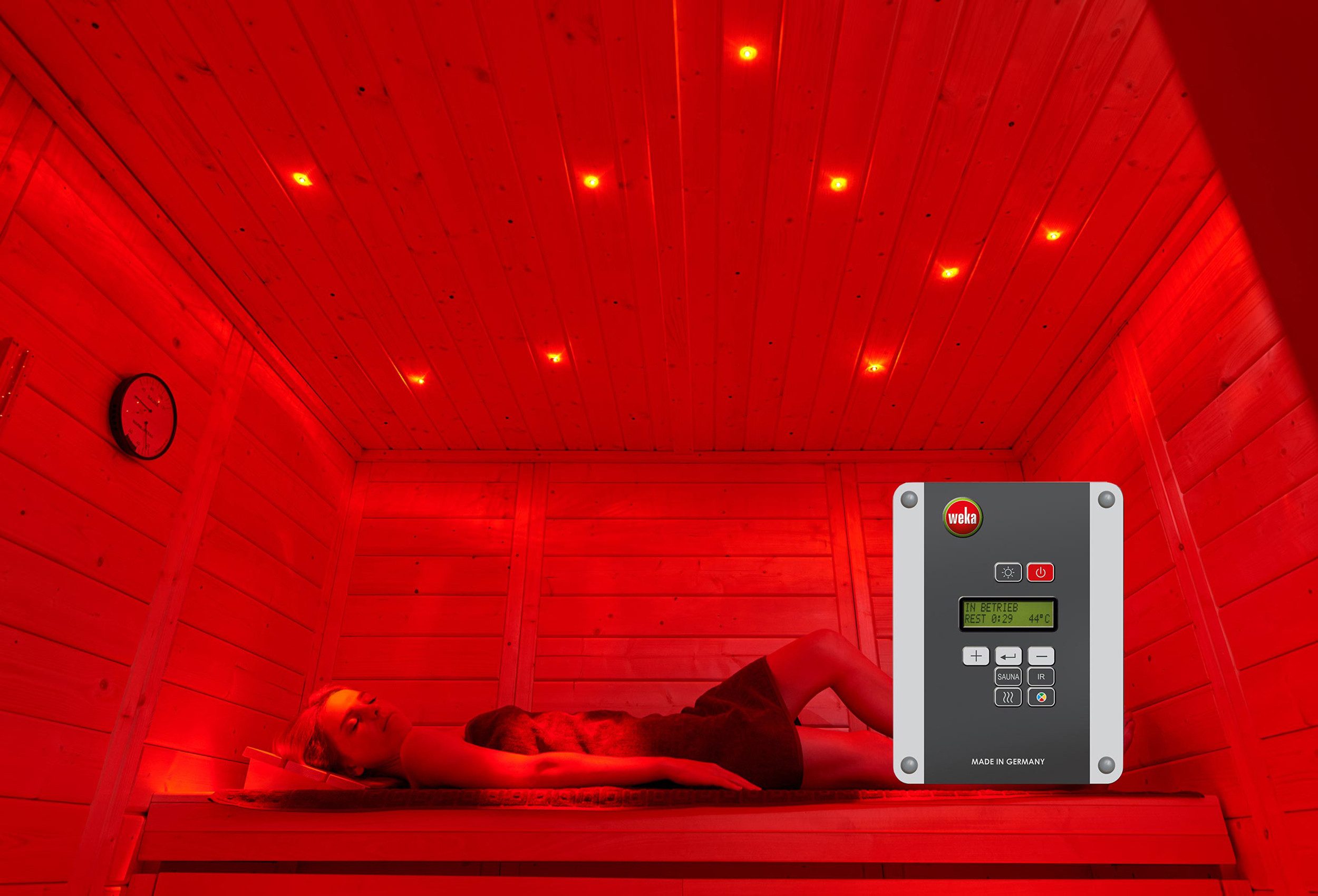 weka LED Dekolicht "Farbvisionen Set B" für Saunen, Farbsteuerung, LED fest integriert, blau, grün, rot, Sternenhimmel mit leuchtenden LED-Farbvisionen