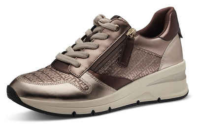 Tamaris Sneaker mit trendigen Metallic-Details, Freizeitschuh, Halbschuh, Schnürschuh