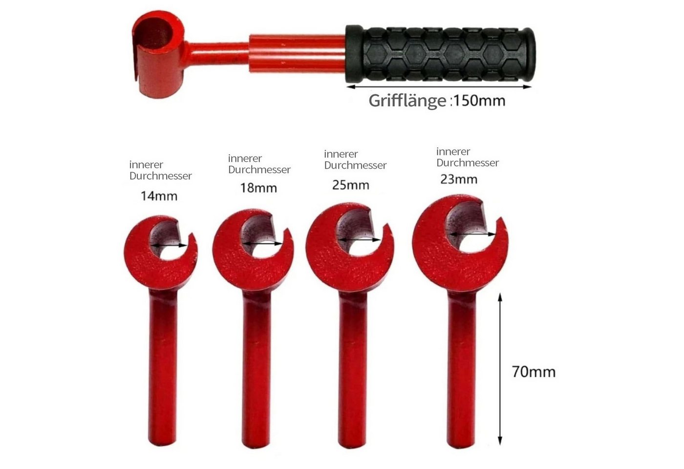 Thumbnail - Refttenw Steckschlüssel Verstellbarer Schraubenschlüssel Scharnierspalt Steckschlüssel Satz, 14-25mm, Präzise Einstellun...
