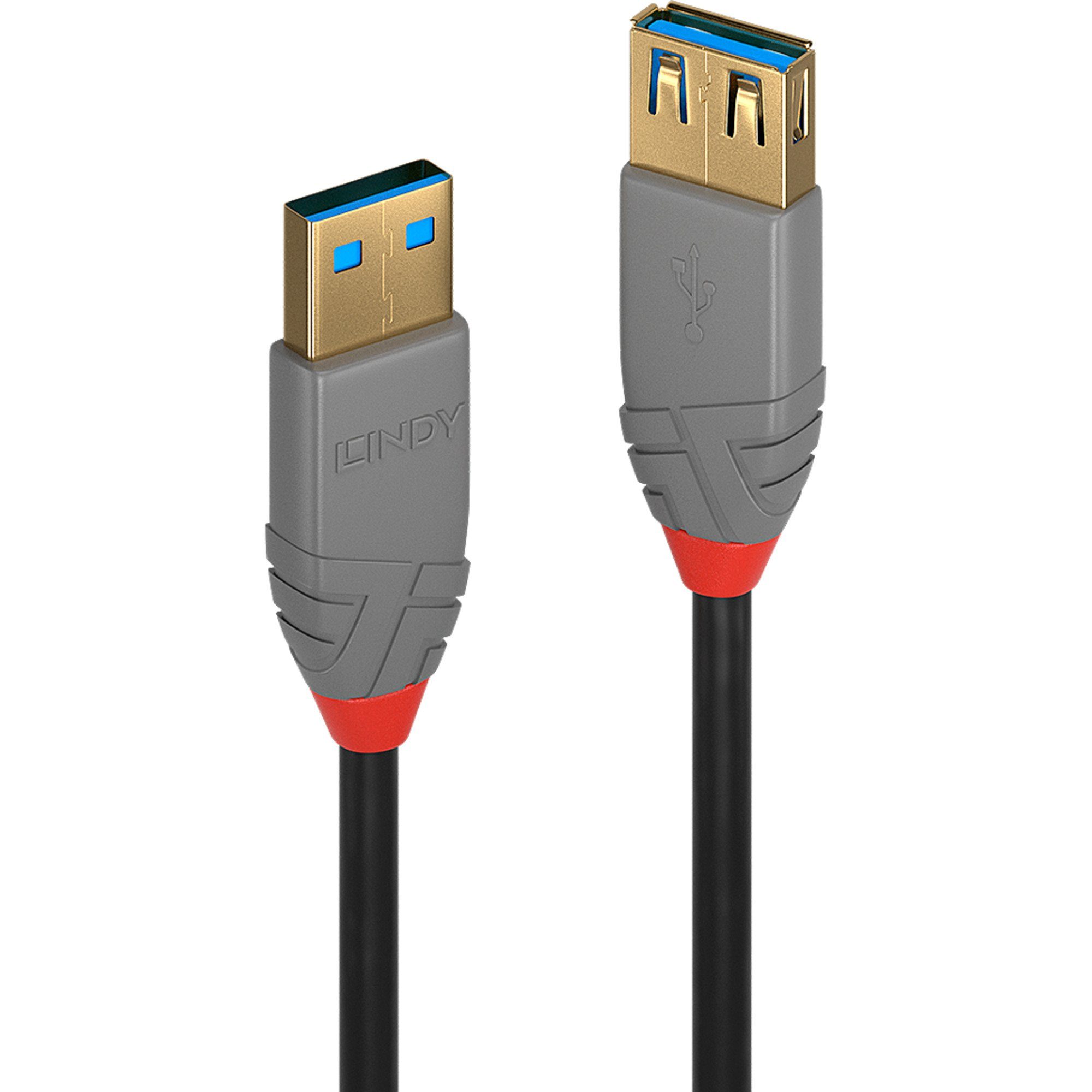 Lindy Lindy USB 3.2 Gen 1 Verlängerungskabel Anthra Computer-Kabel