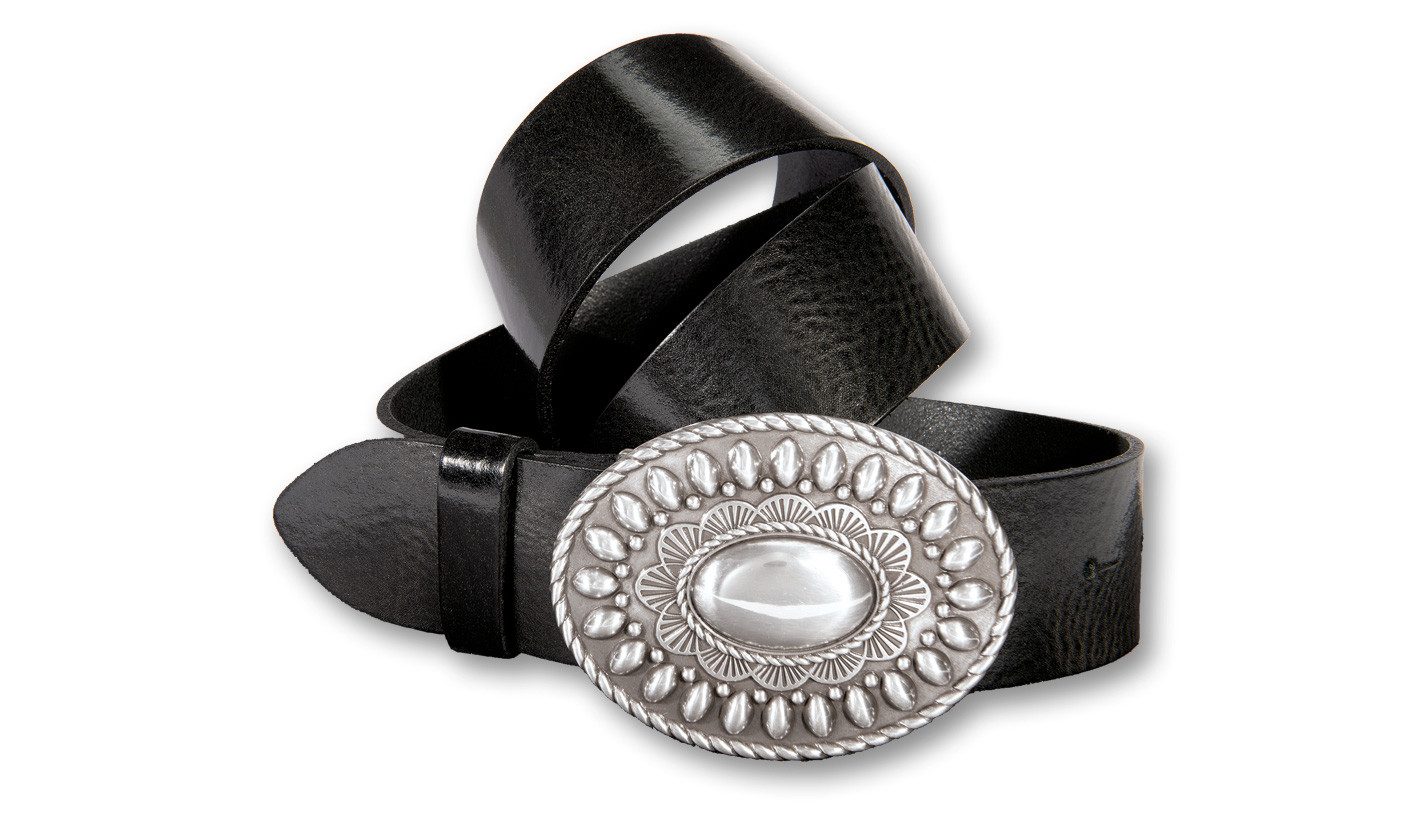 Silbergift Koppelgürtel mit silberfarbener Schließe