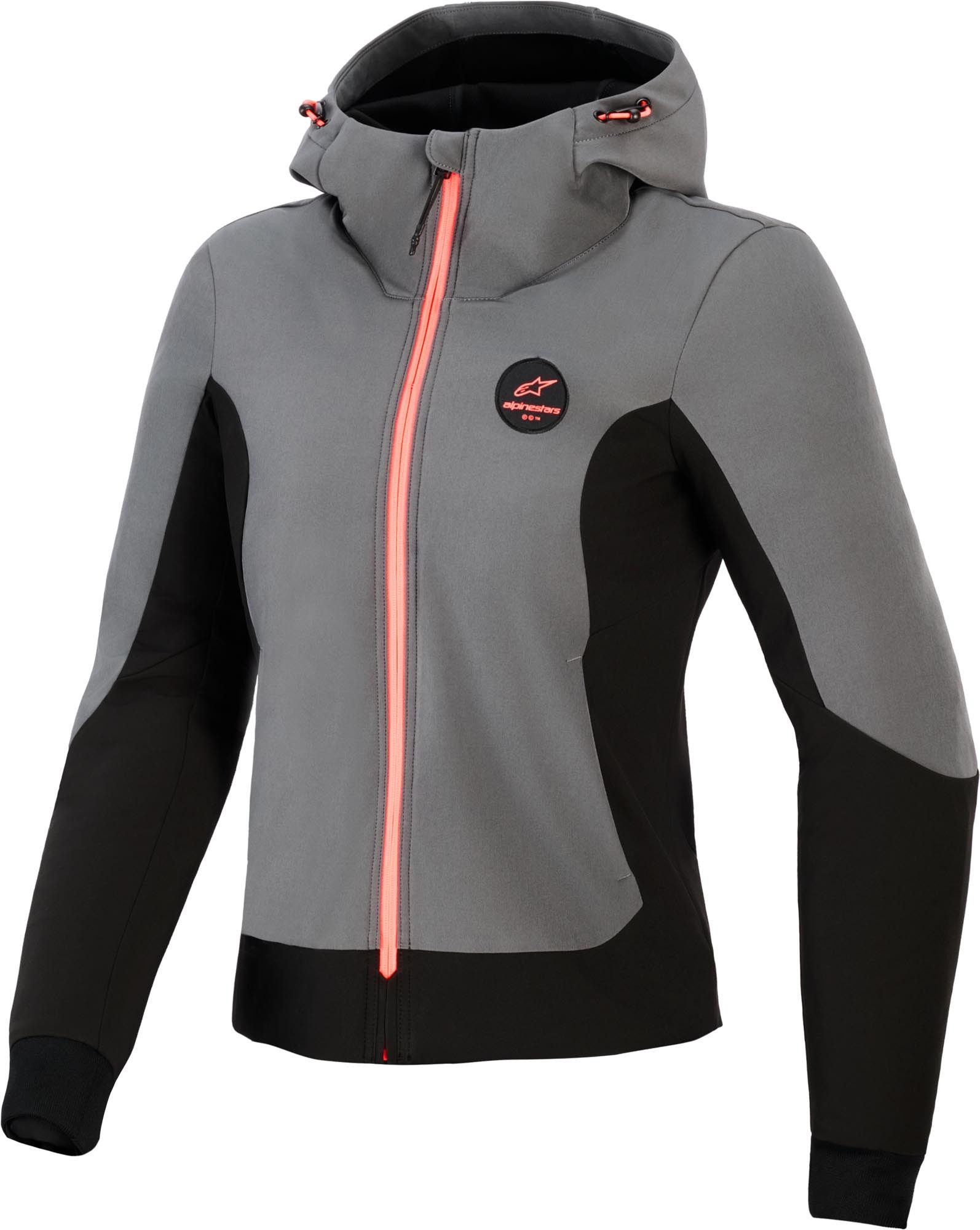Alpinestars Motorradjacke Stella Radium Tech Damen Motorrad Zip Hoodie Airbag vorbereitet,Ellenbogenprotektoren enthalten,Schulterprotek