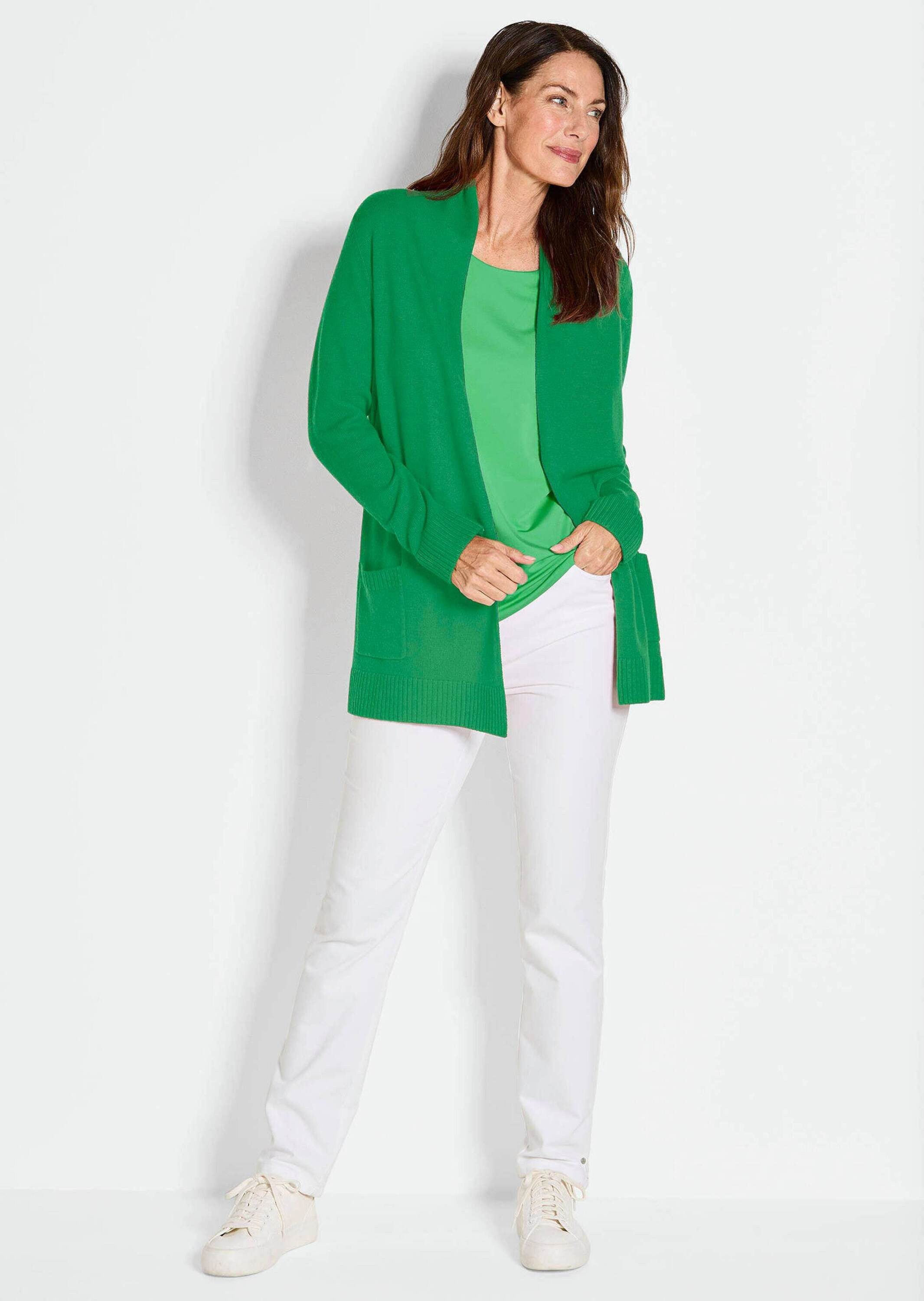 GOLDNER Strickjacke Langarm Cardigan aus Merino Damen Indoorjacke lang, off günstig online kaufen