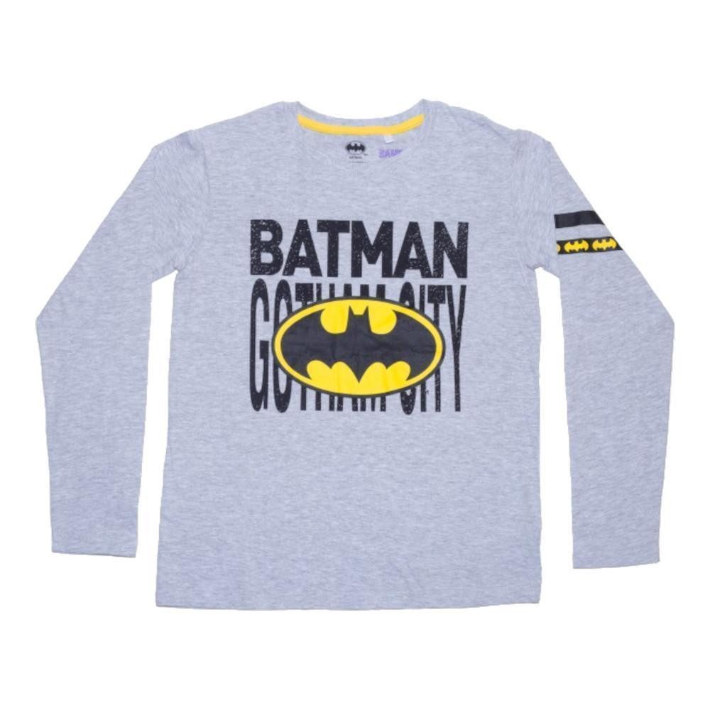 T-Shirt Batman Langarm-T-Shirt für Jungen, Grau, oder Blau, Größen 134–164