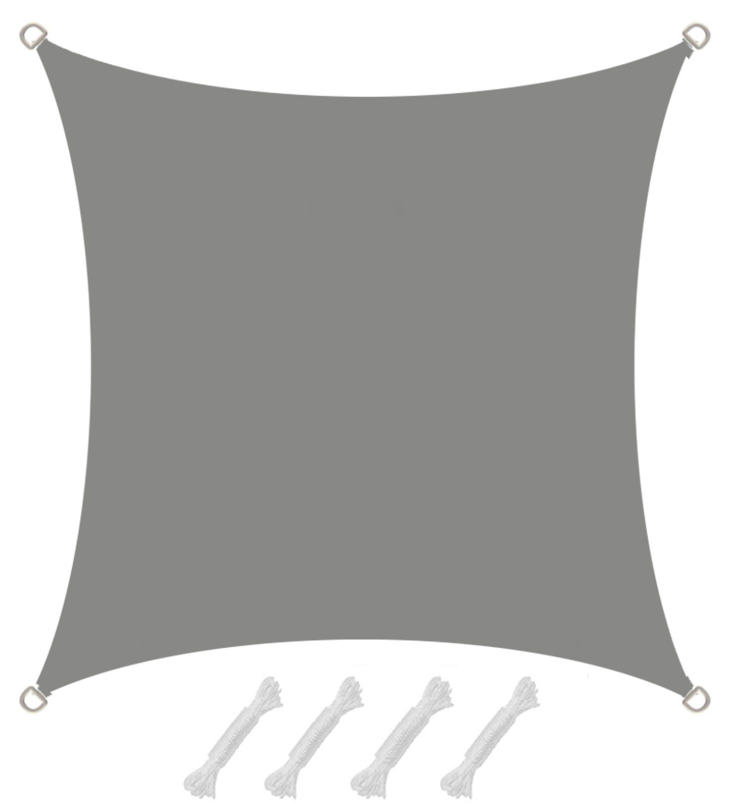 AMANKA Sonnensegel mit UV Schutz - 2 x 2 m Wasserdicht - Sonnenschutz für Garten & Balkon, Polyester Sonnenschutzsegel Quadratisch - Überdachung mit Regenschutz