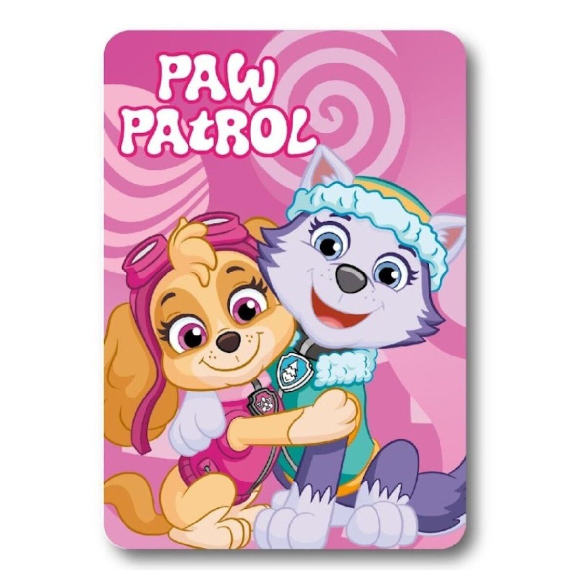 Wohndecke Paw Patrol Fleecedecke Skye und Everest, Komfort 140x100cm, PAW PATROL, Geschenkidee für Mädchen und Jungen