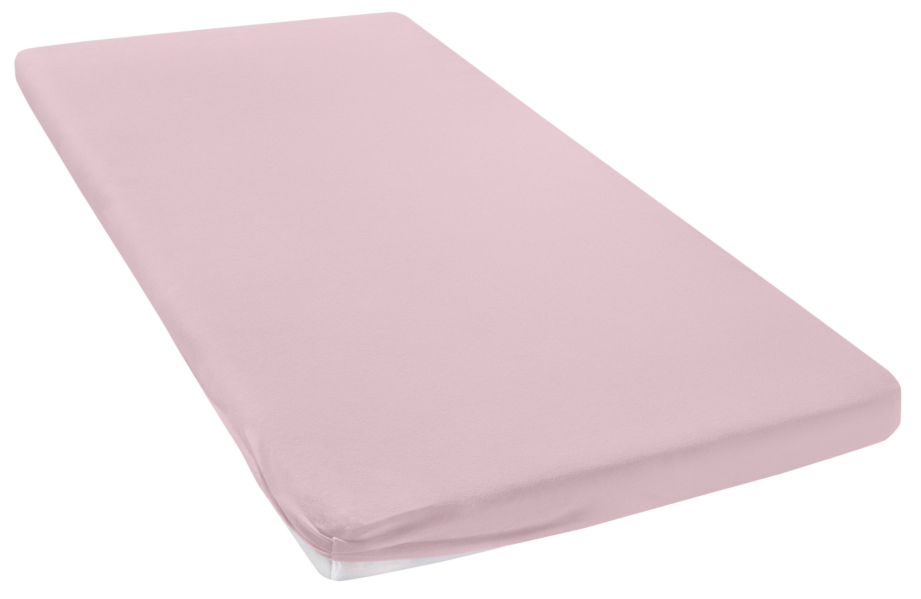 OTTO home Spannbettlaken Topper Basic, in Gr. 90x200, 140x200 oder 180x200 cm, Microfaser-Jersey, Gummizug: rundum, (1 Stück), Baumwolle, Matratzen bis 8 cm Höhe, Bettlaken, Spannbetttuch, Laken