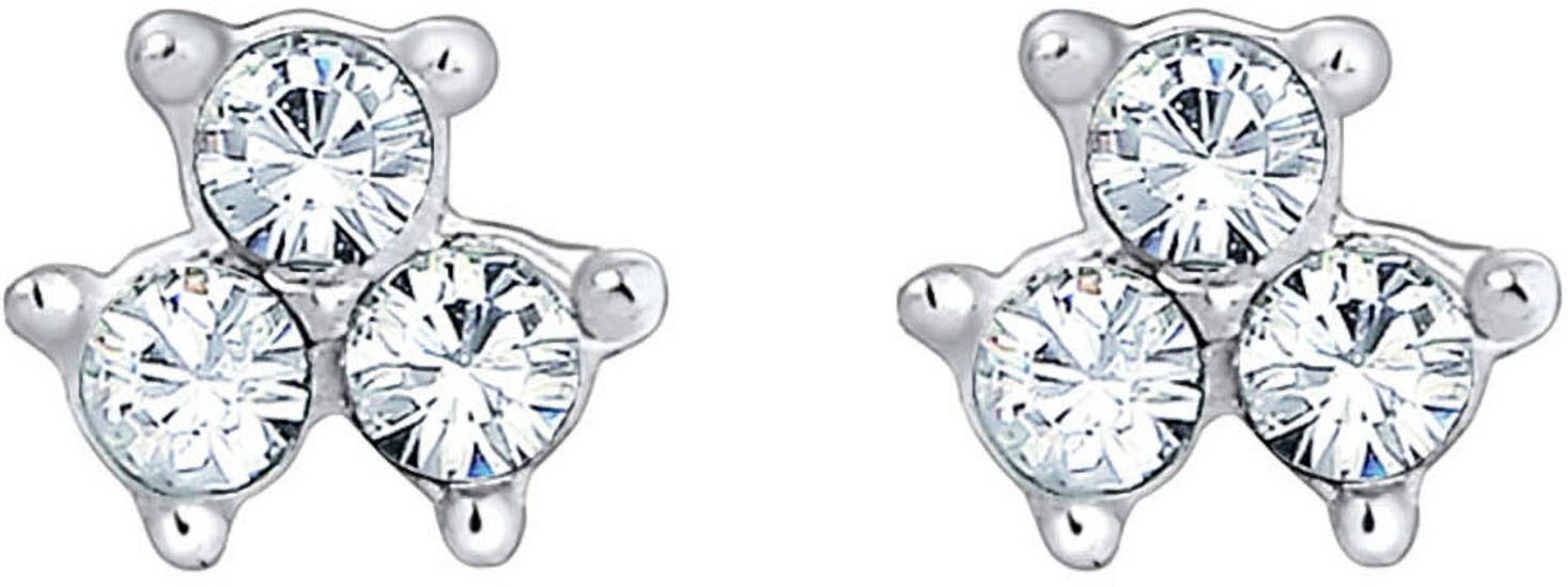 Elli Paar Ohrstecker Schmuck Geschenk Silber 925 Ohrringe, mit Glasstein – Bild 4 von 5