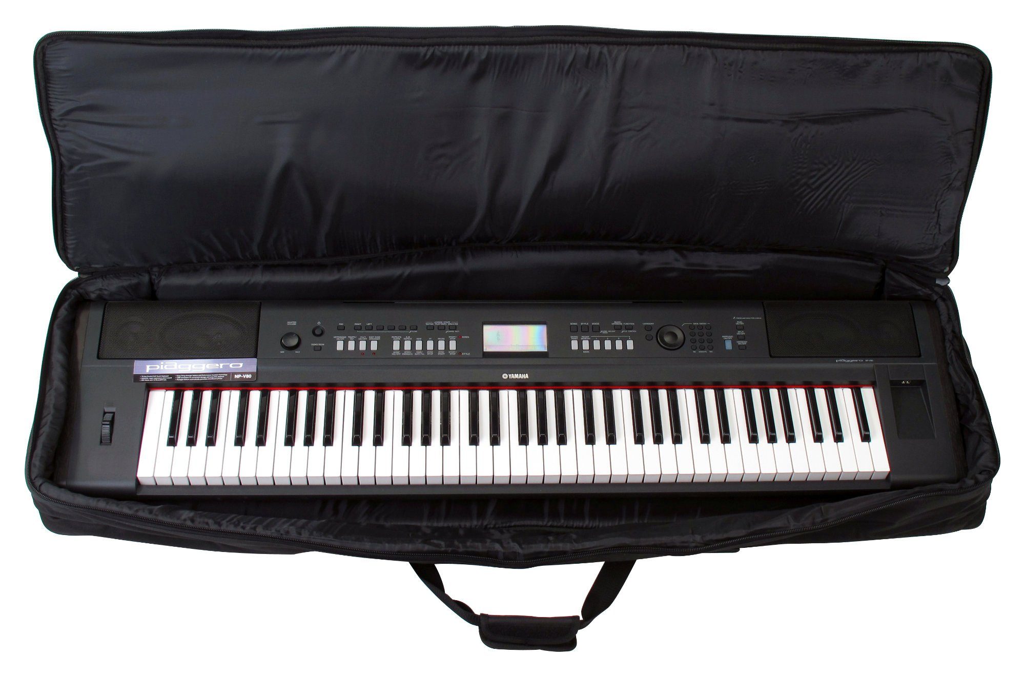 reiß- Innenmaße Classic und cm, KT-E x 32 Keyboardtasche x 12 mit Cantabile Rucksackgurte 128 wasserfest Piano-Transporttasche Schaumstoffpolsterung, -