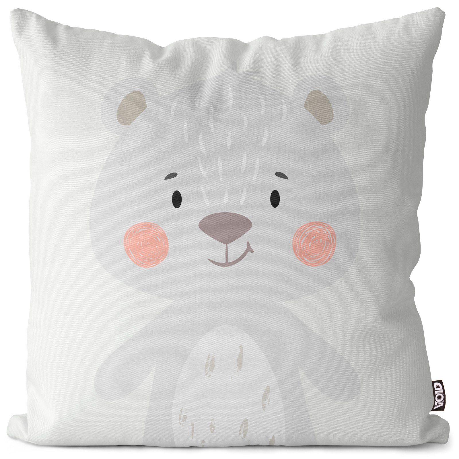 Kissenbezug, VOID (1 Stück), Sofa-Kissen Bär Tierkinder Cartoon Tiere Kinder Kinderzimmer Zeichnung Baby Jungen Mädchen Süß Kuscheltiere Winter Sommer Weihnachten Skandina