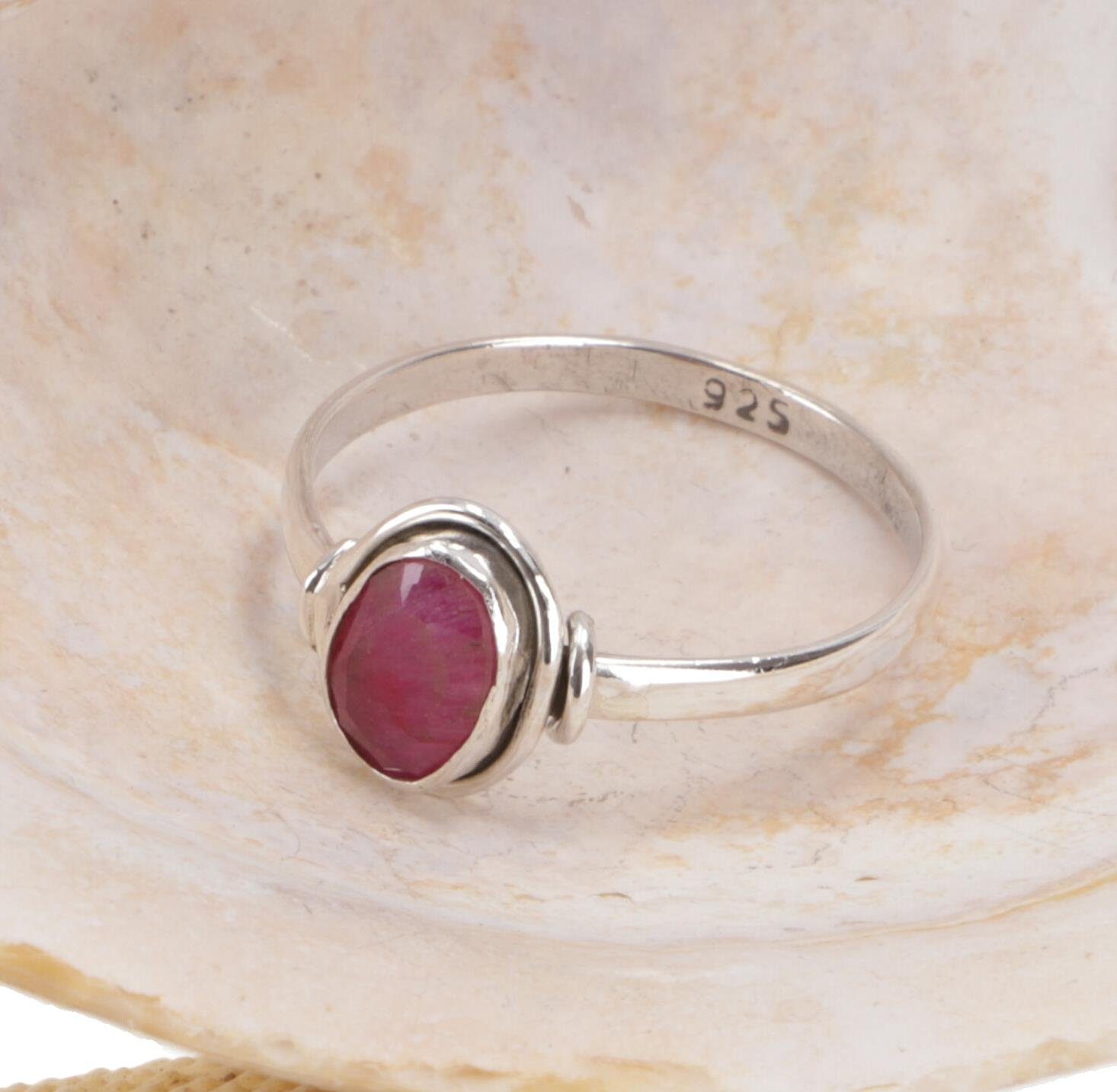 Guru-Shop Silberring Boho Silberring, filigraner Edelsteinring günstig online kaufen