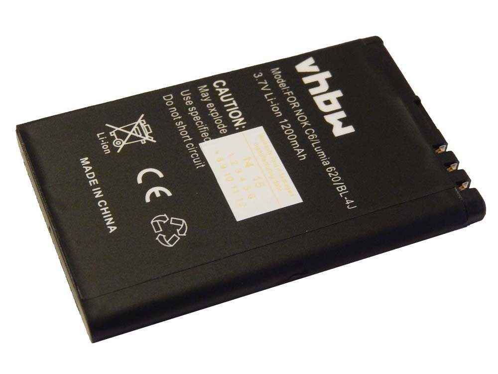 Li-Ion mit mAh (3,7 Smartphone-Akku vhbw Avus AB07 kompatibel 1200 V)
