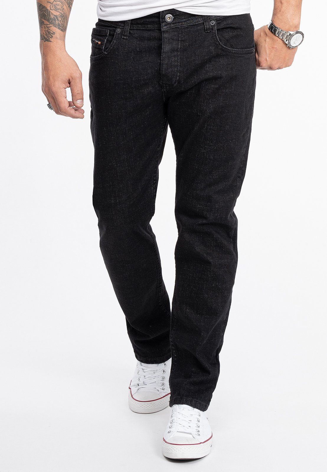 Rock Creek Regular-fit-Jeans Herren Jeans Stonewashed günstig online kaufen