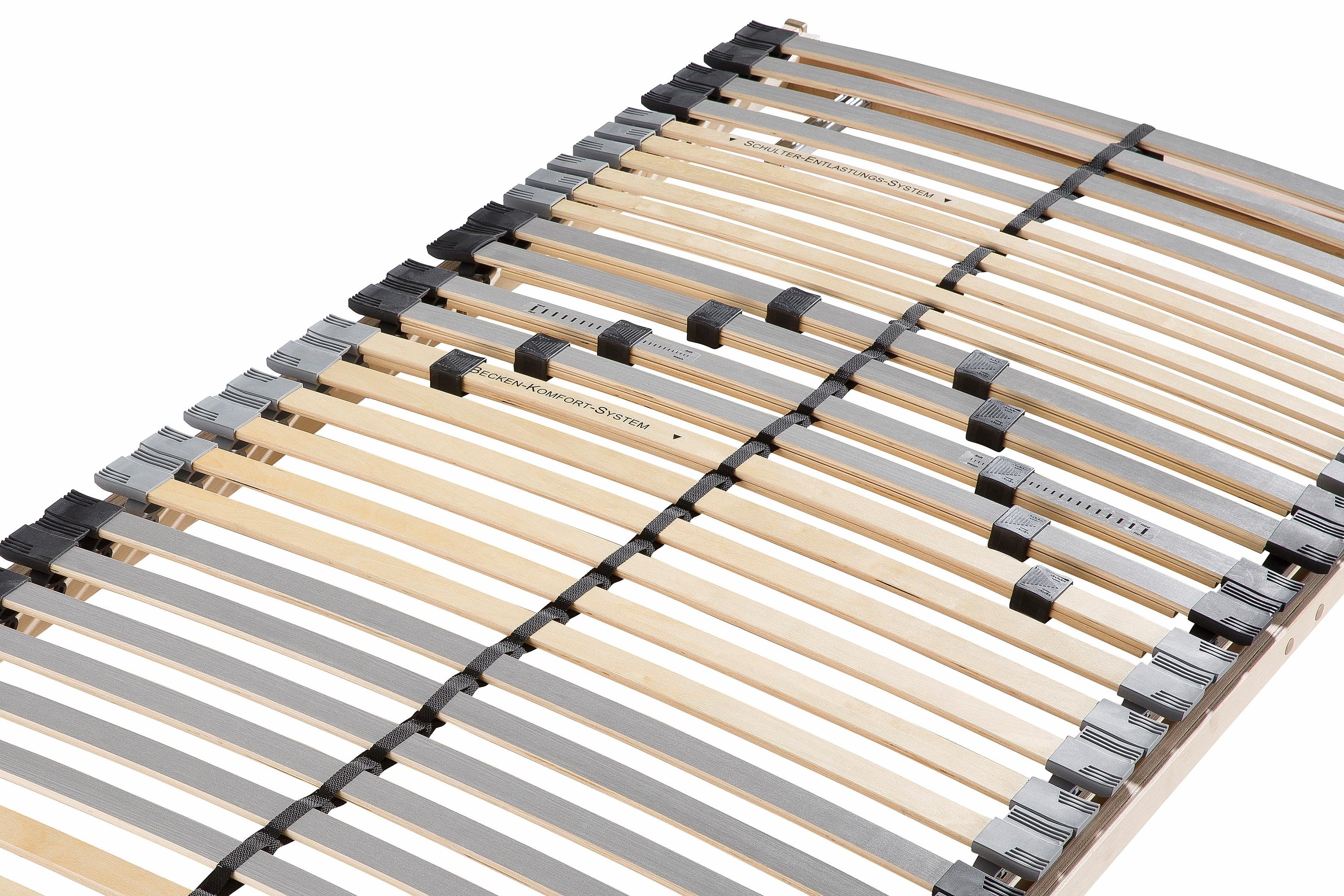 Lattenrost Optima LR-KF, Beco, Kopfteil manuell verstellbar, Fußteil manuell verstellbar, Kopf- und Fußteil sowie Härte einstellbar