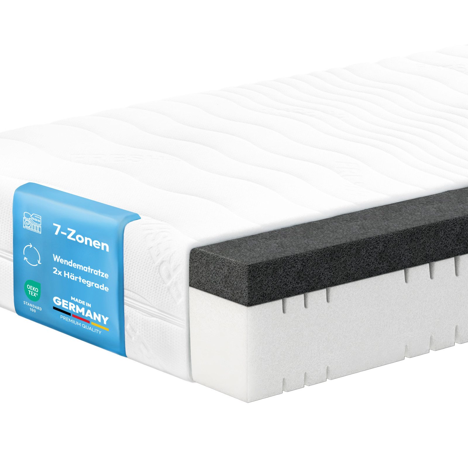 Kaltschaummatratze TOP XL Fresh mit integrierten 10 cm Topper, ARBD, 24 cm günstig online kaufen