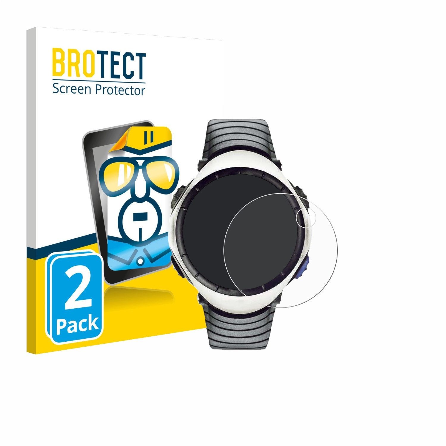 BROTECT Displayschutzfolie Schutzfolie für Suunto Regatta, 2 Stück, Displayschutz Schutz Folie Klar Transparent