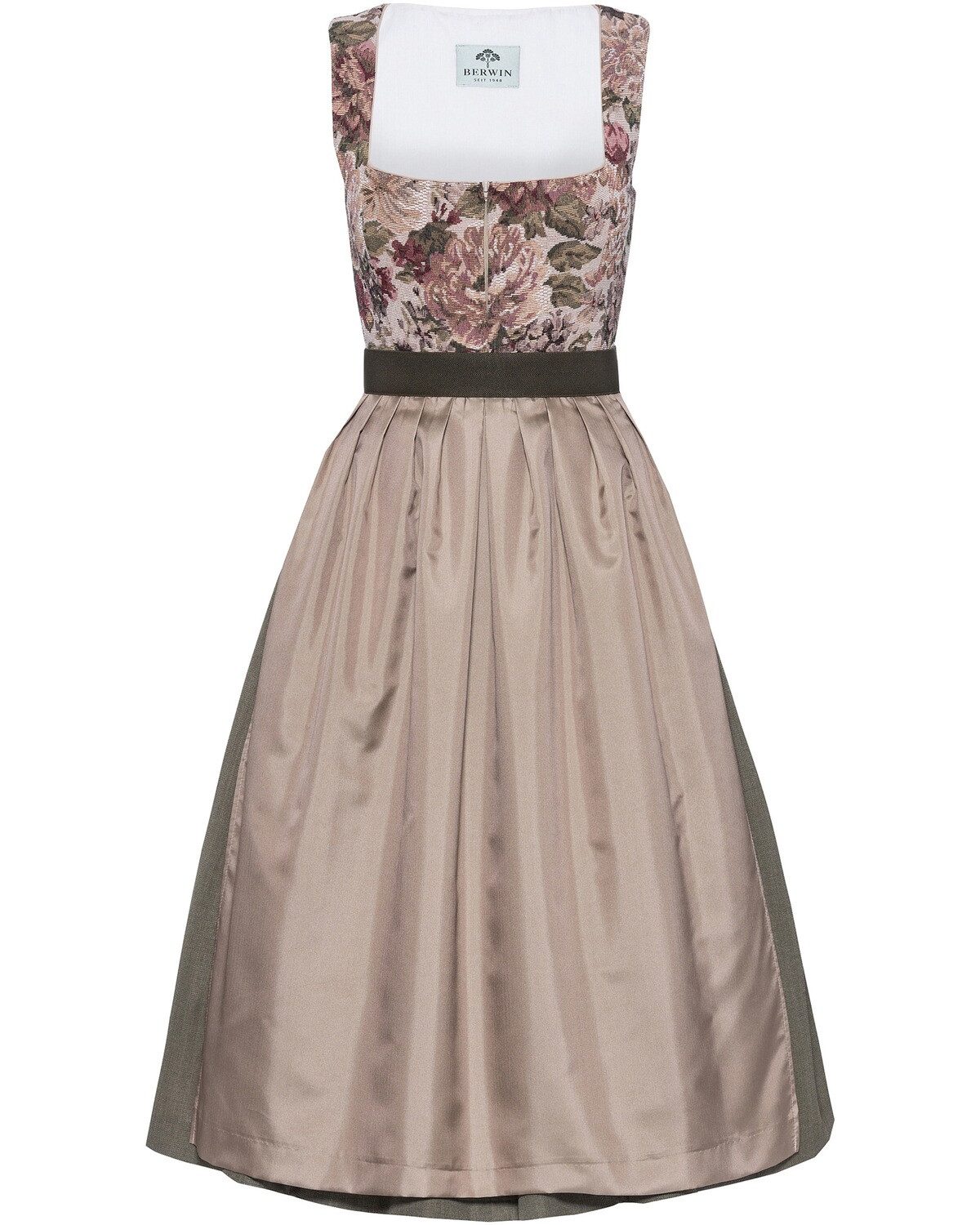 Berwin Dirndl Langes Dirndl mit Jacquard-Mieder