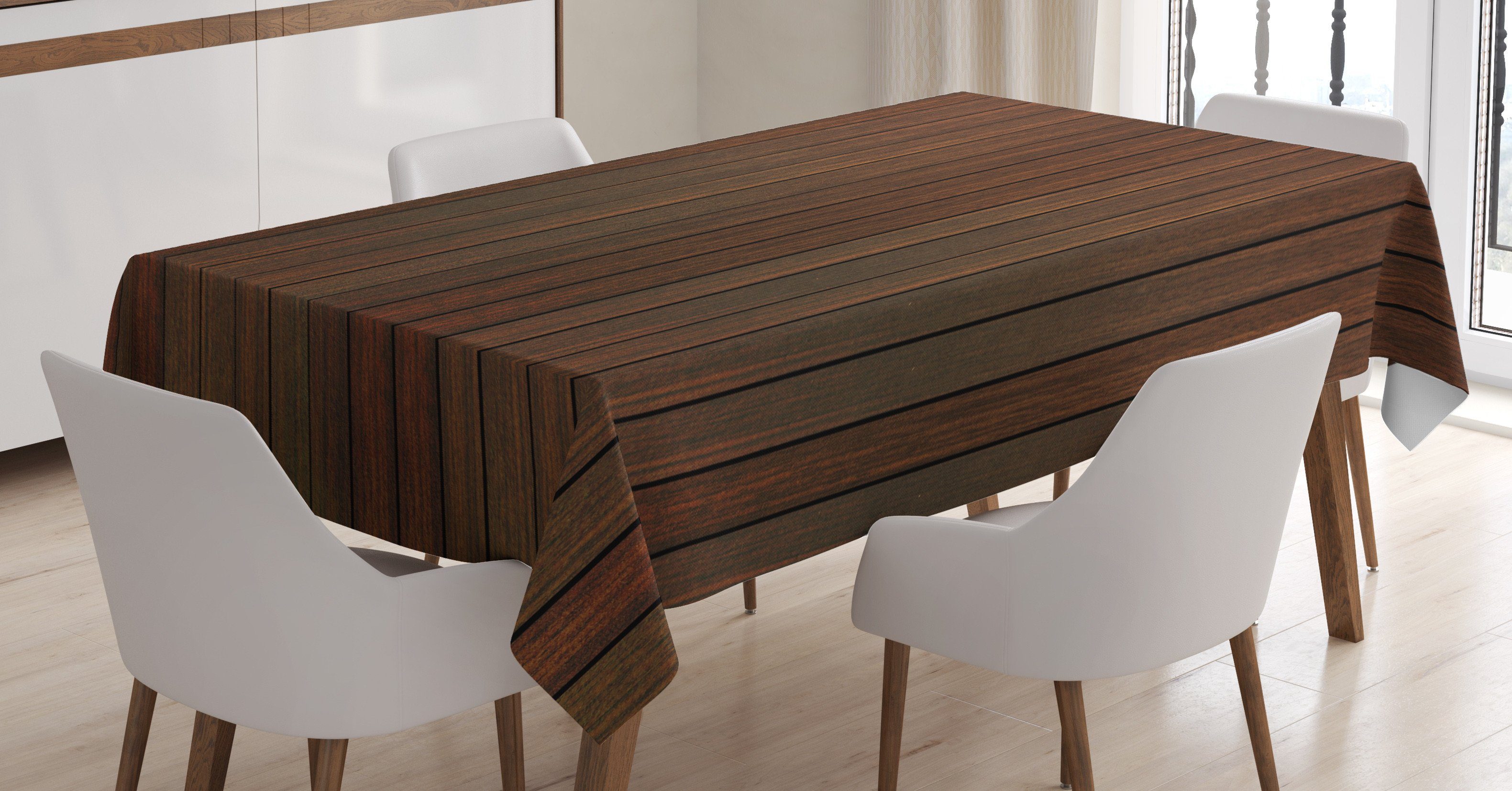 Abakuhaus Tischdecke Entwurf geeignet Schokolade Holzboden Klare Farbfest Bereich Außen den Farben, Waschbar Für