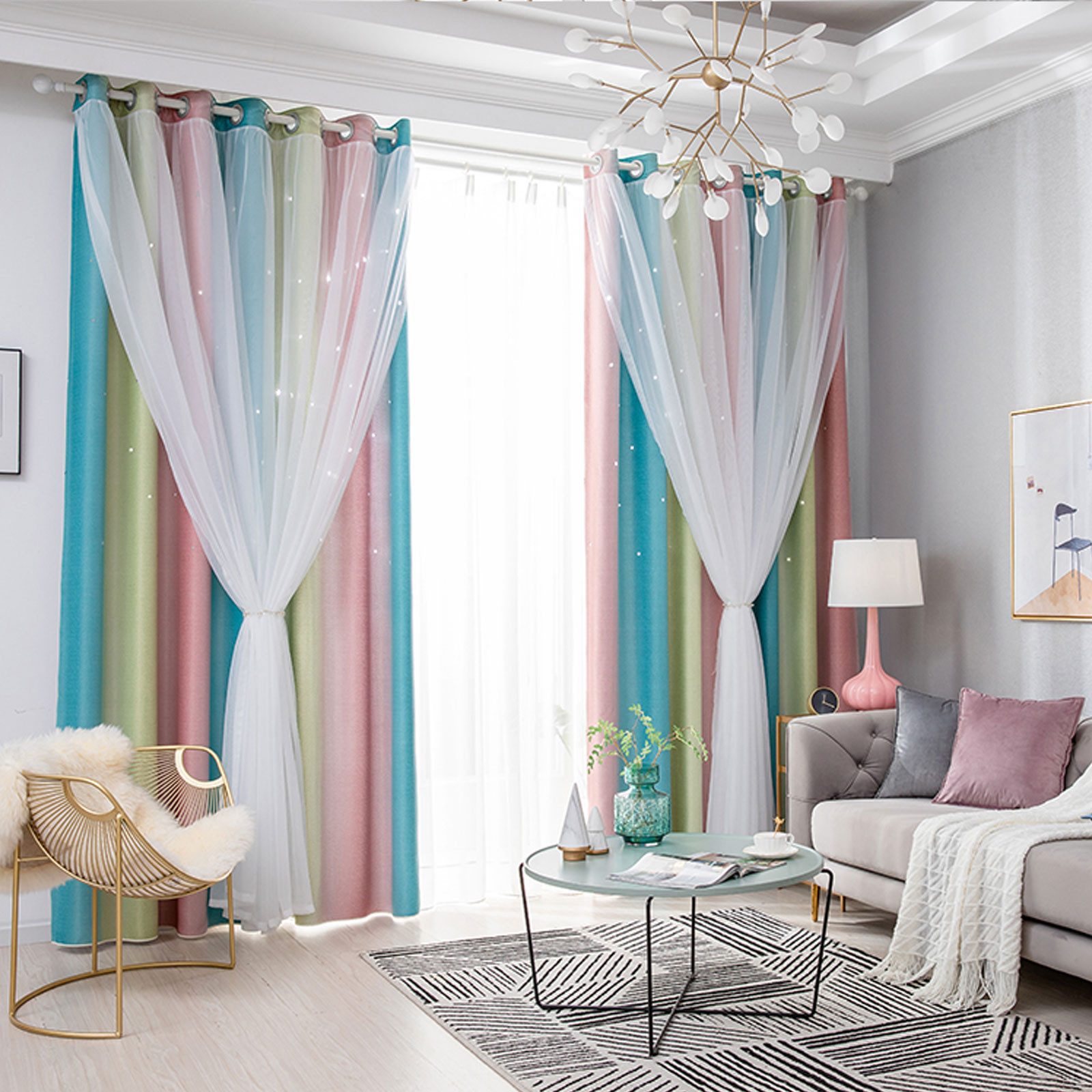 HAUSS SPOLE Verdunkelungsvorhang Verdunkelungs-Doppelvorhänge Morandi mit günstig online kaufen