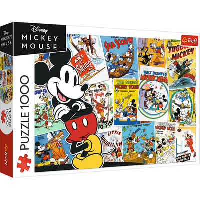 Trefl Puzzle Trefl 10741 Disney Mickeys Welt 1000 Teile Puzzle, 1000 Puzzleteile, Made in Europe