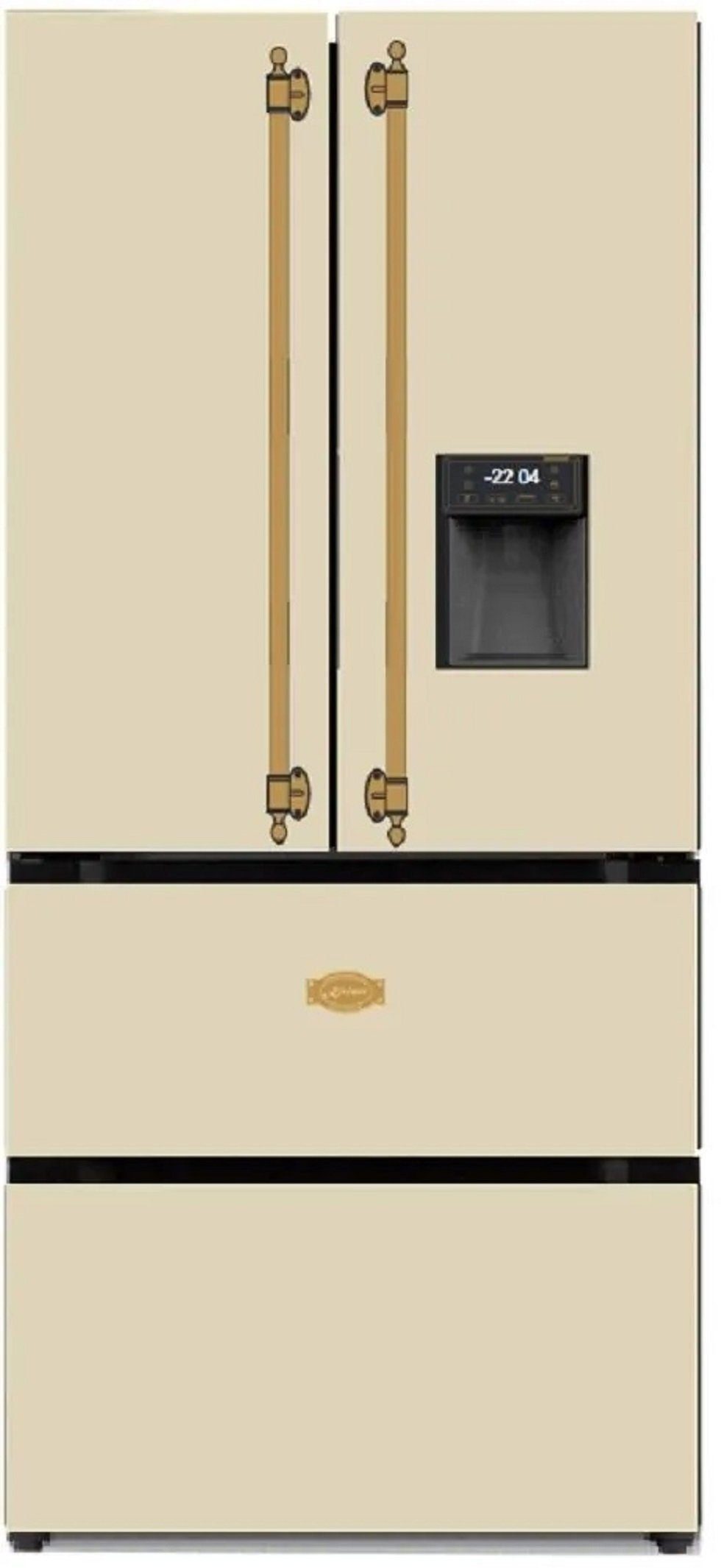 Kaiser Küchengeräte Kühlschrank KS 80425 ElfEm, 183 cm hoch, 83.6 cm breit, Retro Kühlschrank, Side-by-Side Kühl Gefrier Kombi, No Frost 506 L