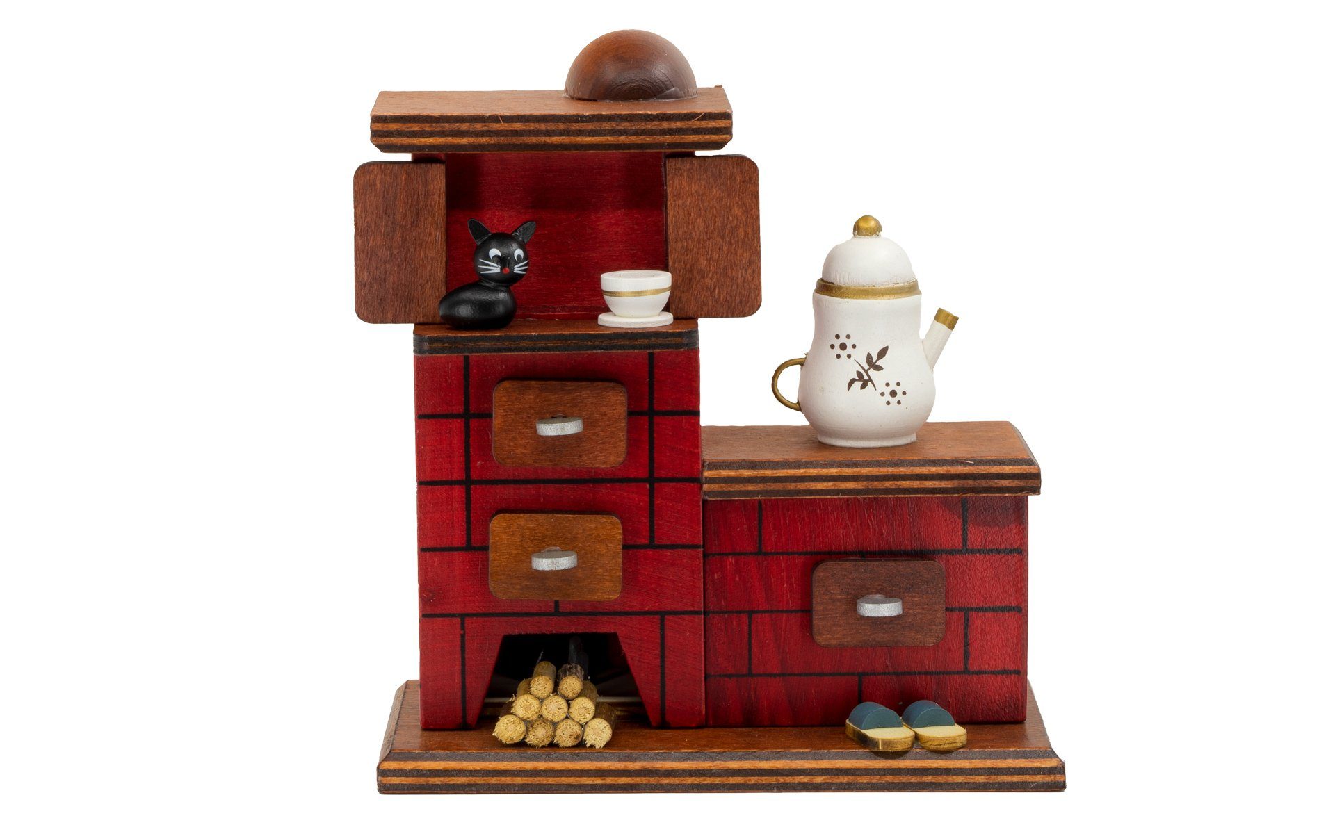 Kaladia Räuchermännchen 30213-16, Teekanne, Holz Räucherfigur - für Räucher günstig online kaufen