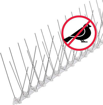 riijk Ultraschall-Milbencontroller »Vogelabwehr«, 3 Meter - Taubenabwehr als Taubenschreck und Vogelschutz Spikes rostfreie vormontiert Vogelspikes