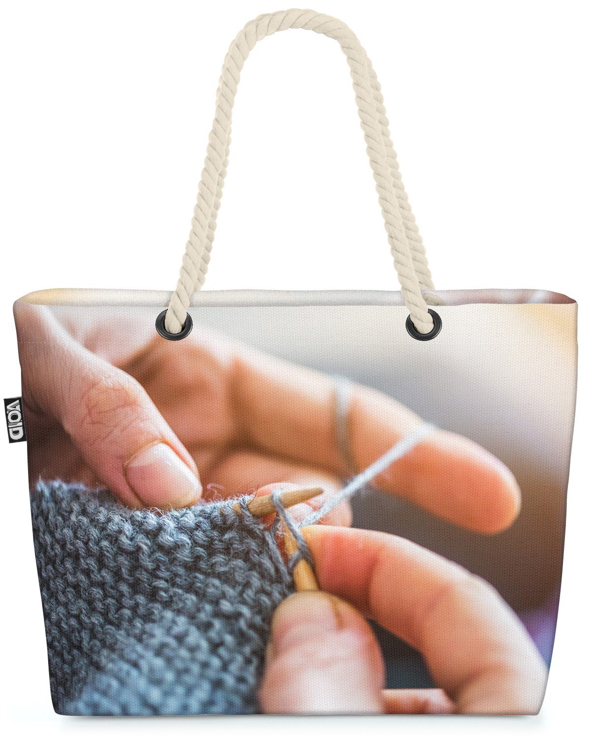 VOID Strandtasche (1-tlg), Stricken Wolle Handarbeit DIY stricken wolle selbstgemacht diy altmod