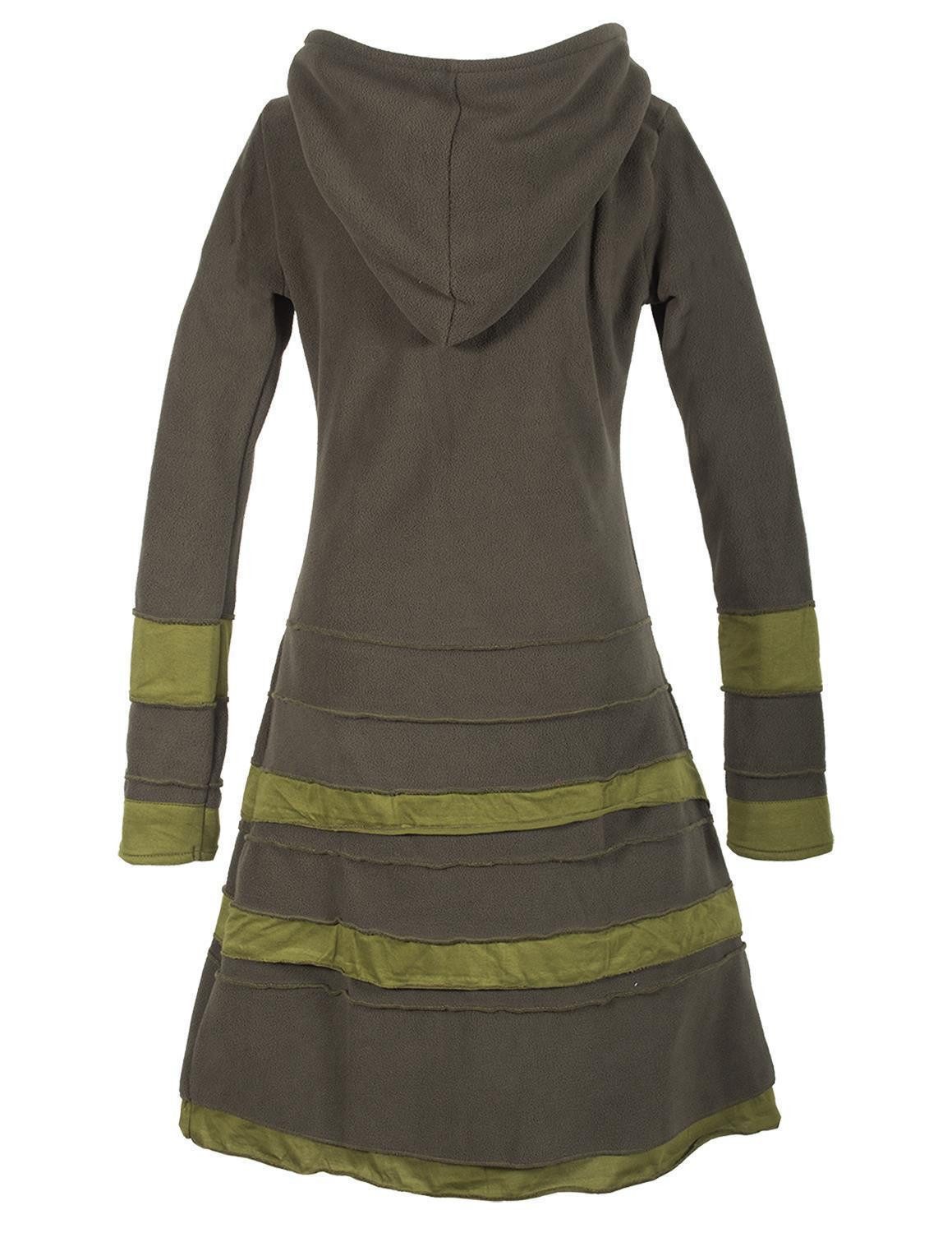 Vishes Wintermantel Patchwork Eco Recycling Fleecemantel günstig online kaufen