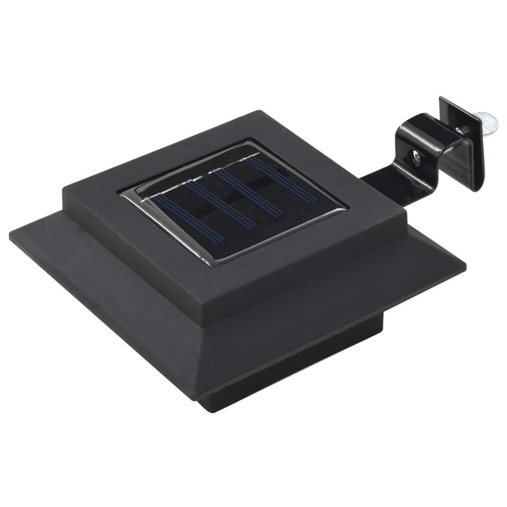vidaXL Gartenleuchte NA Outdoor Solarleuchten 6 Stück LED Quadratisch 12 cm Schwarz Gartenl