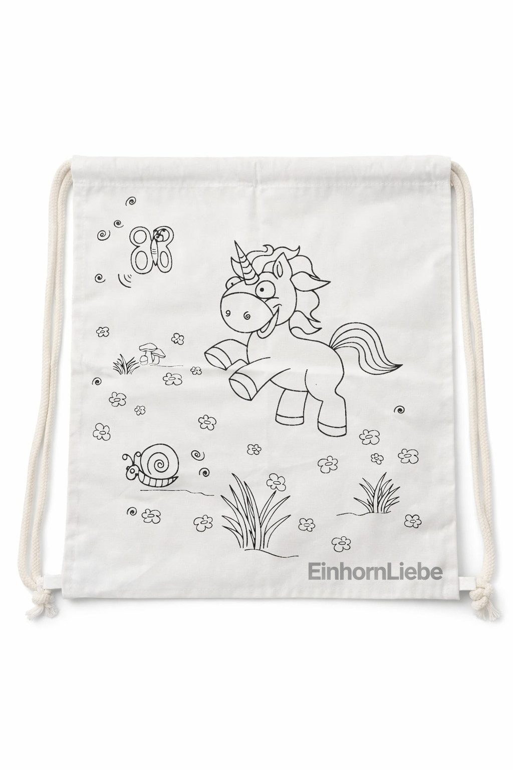 Kreativset Turnbeutel Einhorn zum Selbstbemalen Kreativbeutel Kinder