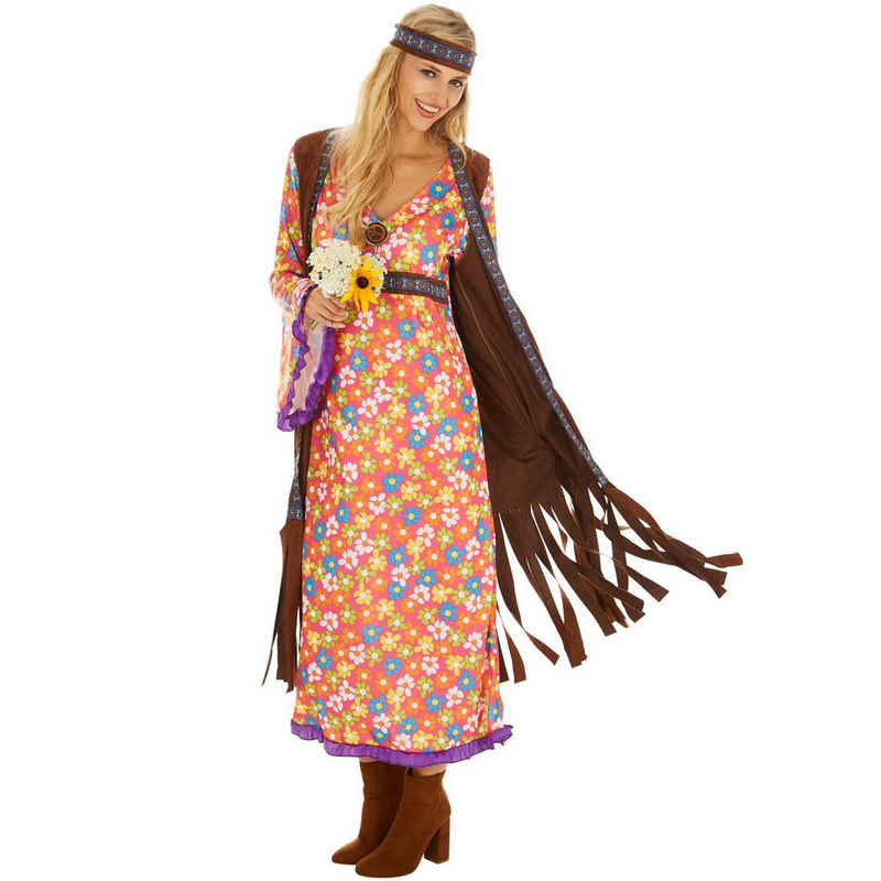 dressforfun Hippie-Kostüm Frauenkostüm Mrs. Peacemaker