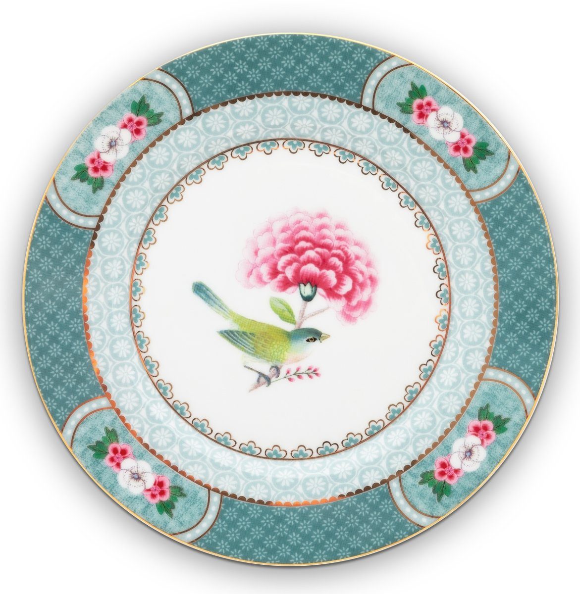 PiP Studio Brotteller Blushing Birds Brotteller blue 17 cm, Plate Blushing Birds Blue 17cm