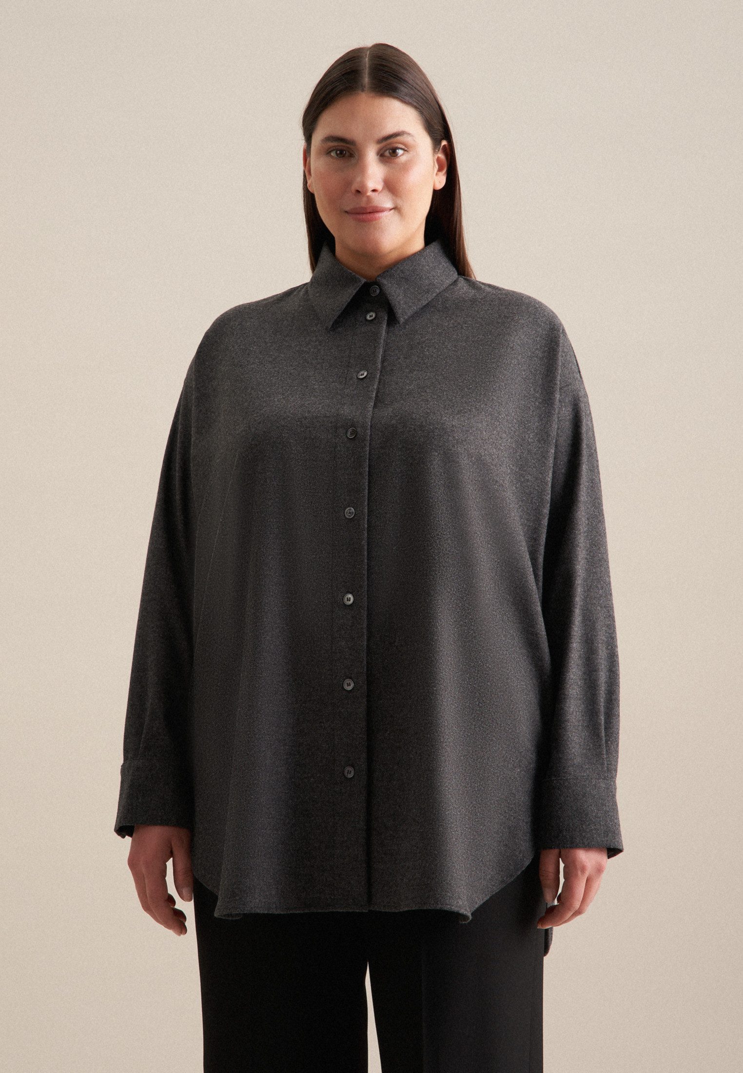 Longbluse Schwarze Rose