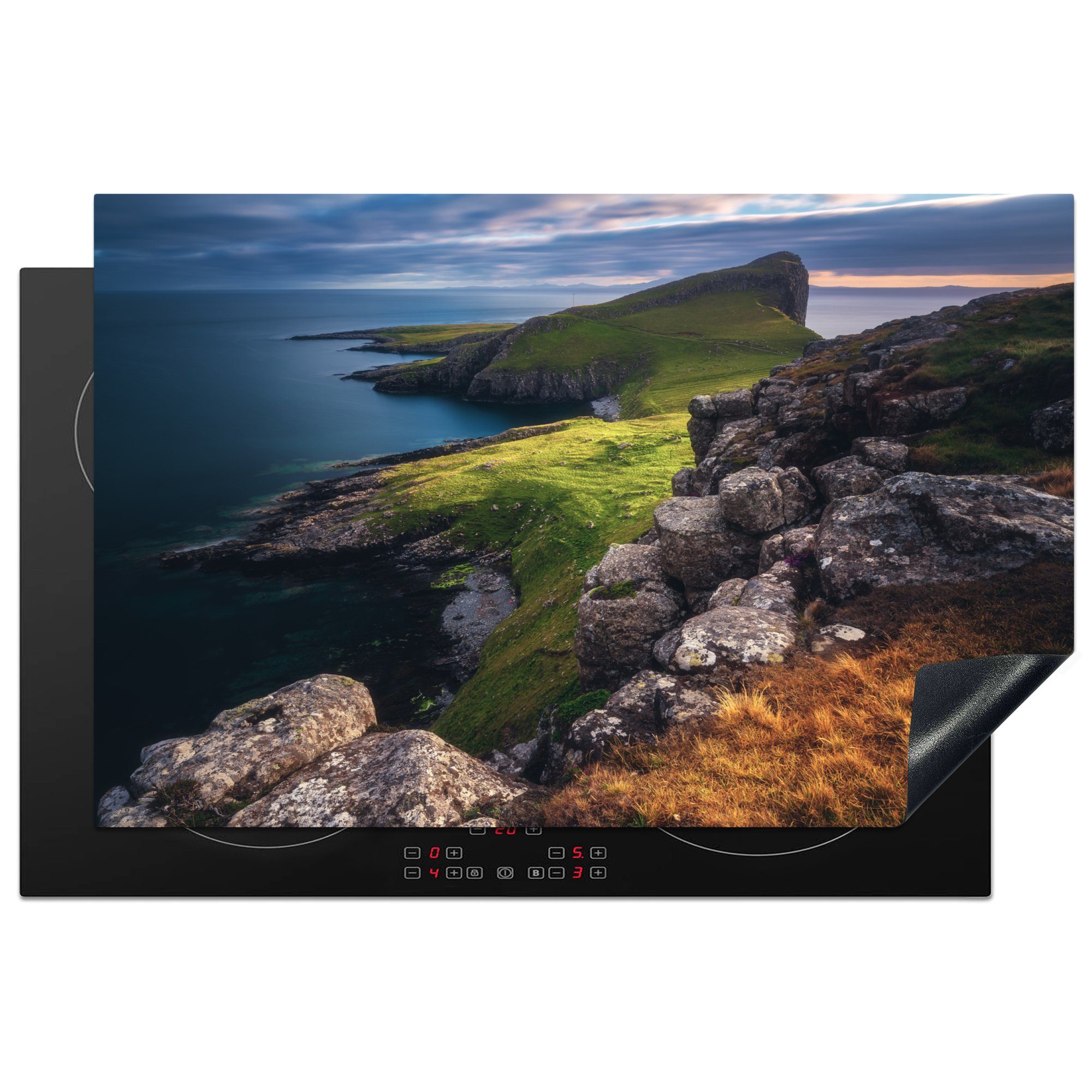 MuchoWow Herdblende-/Abdeckplatte Neist Point in Schottland, Vinyl, (1 tlg), 81x52 cm, Induktionskochfeld Schutz für die küche, Ceranfeldabdeckung