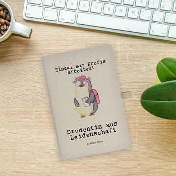 Mr. & Mrs. Panda Notizbuch Studentin Leidenschaft - Transparent - Geschenk, Kladde, Schreibbuch, Mr. & Mrs. Panda, Personalisierbar
