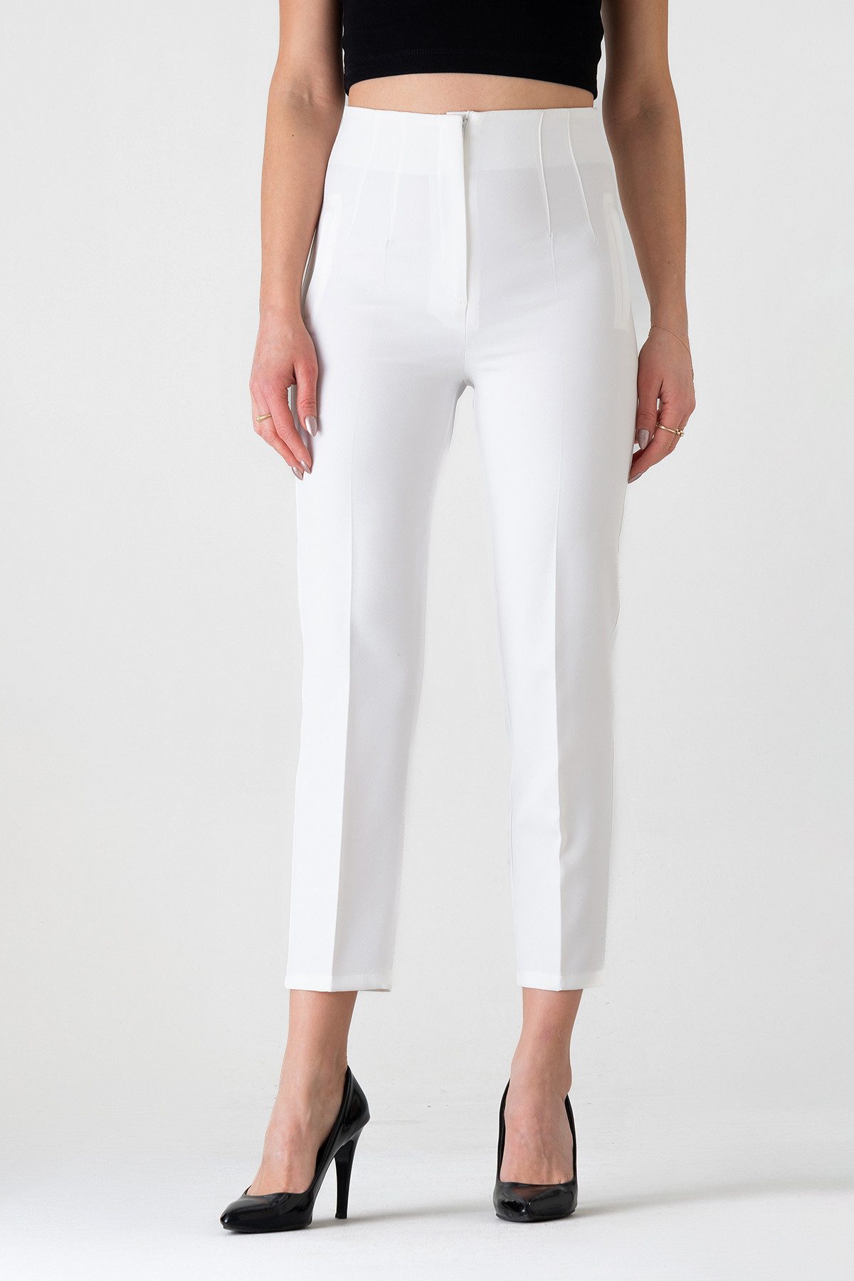 fashionshowcase Bügelfaltenhose Damen Hose Elegant Slim günstig online kaufen