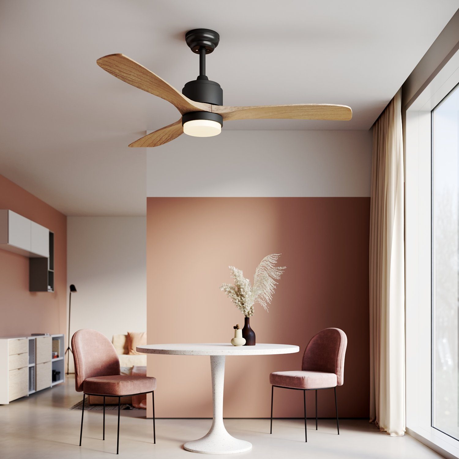 SONNI Deckenventilator Deckenventilator LED Licht Fernbedienung günstig online kaufen