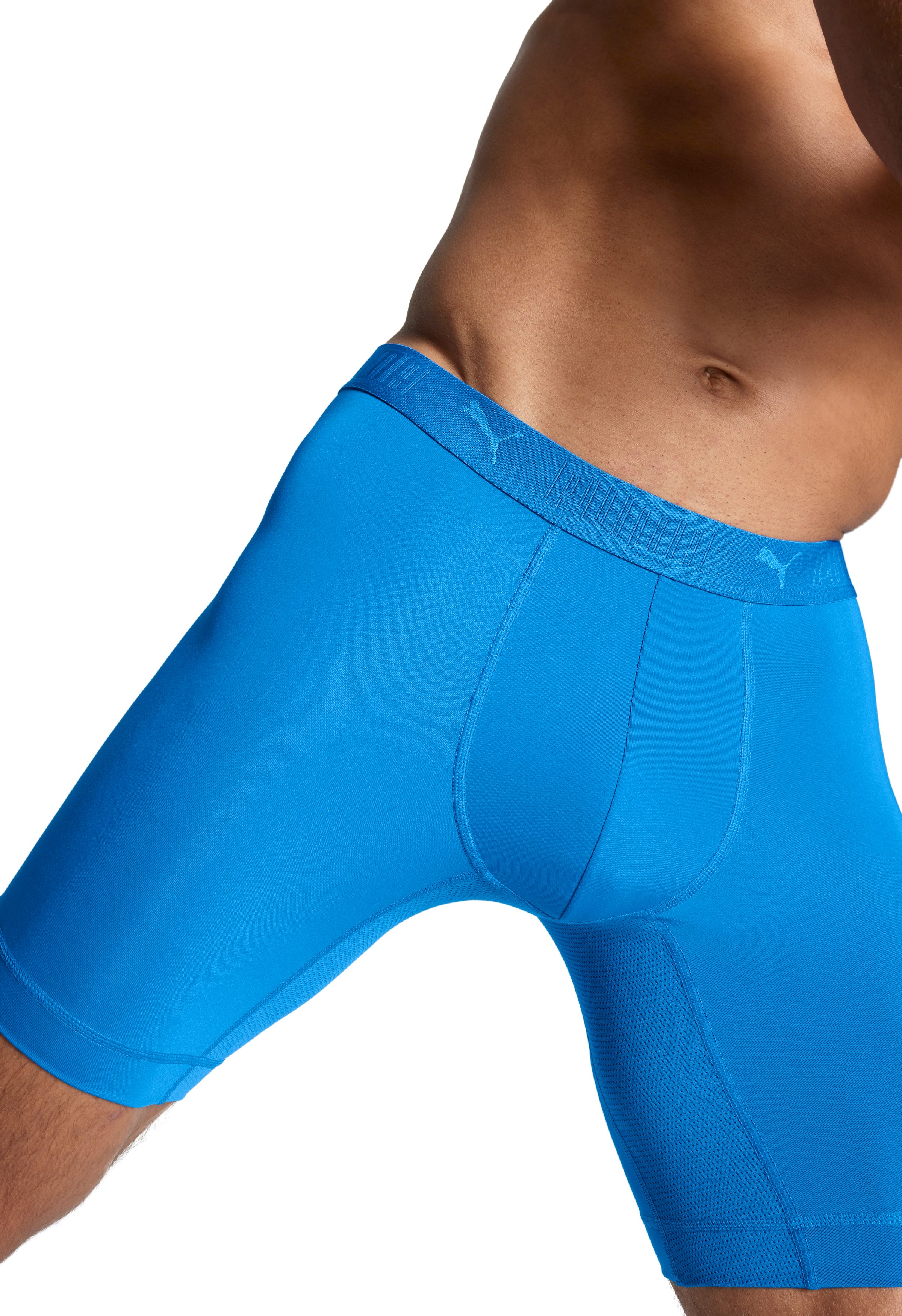 PUMA Langer Boxer PUMA MEN SPORT MICROFIBER LONG BOXERS 2P (2er Pack) mit Logo-Bund – Bild 4 von 5