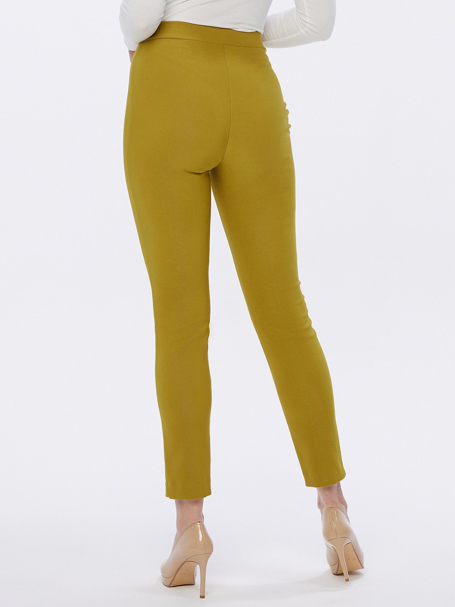 MONACO blue Stoffhose Treggings koerpernah mit Biese und Schmuckkette günstig online kaufen