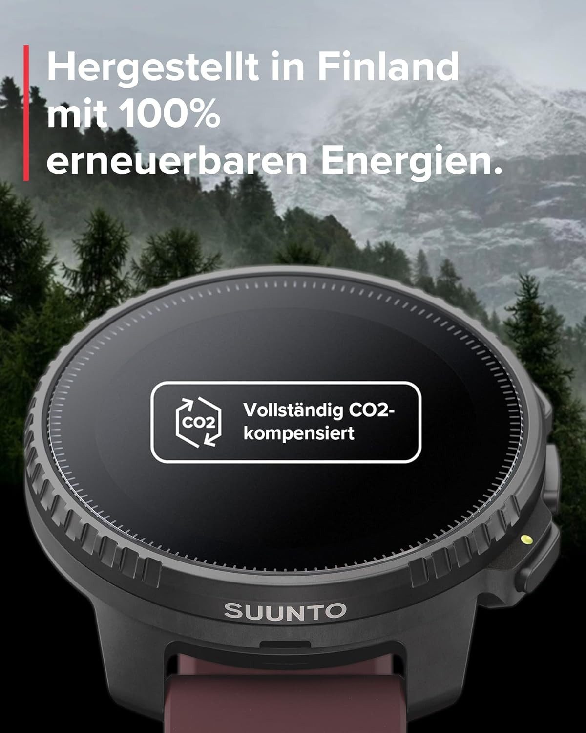 Suunto Smartwatch (3,6 cm, android ios), Premium GPS Sportuhr mit AMOLED Display und Dual-Frequenz-Navigation