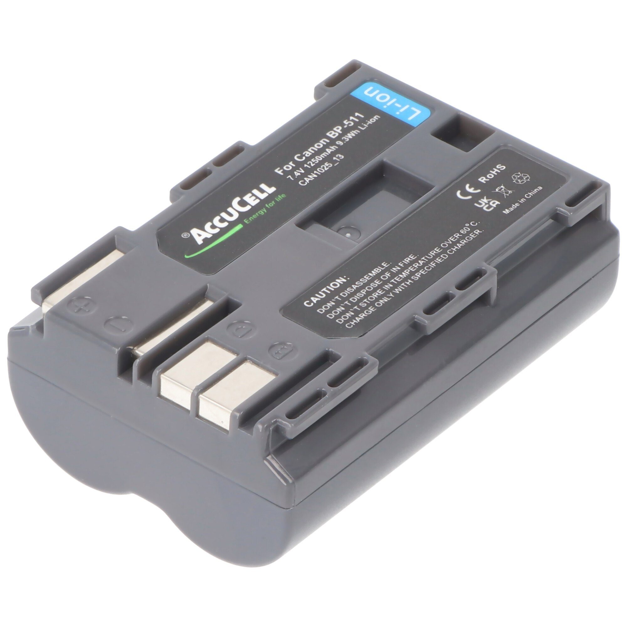 1600 V) FV20 mAh AccuCell Canon passend 1600mAh für Akku Akku AccuCell (7,4 Digital-Kamera,