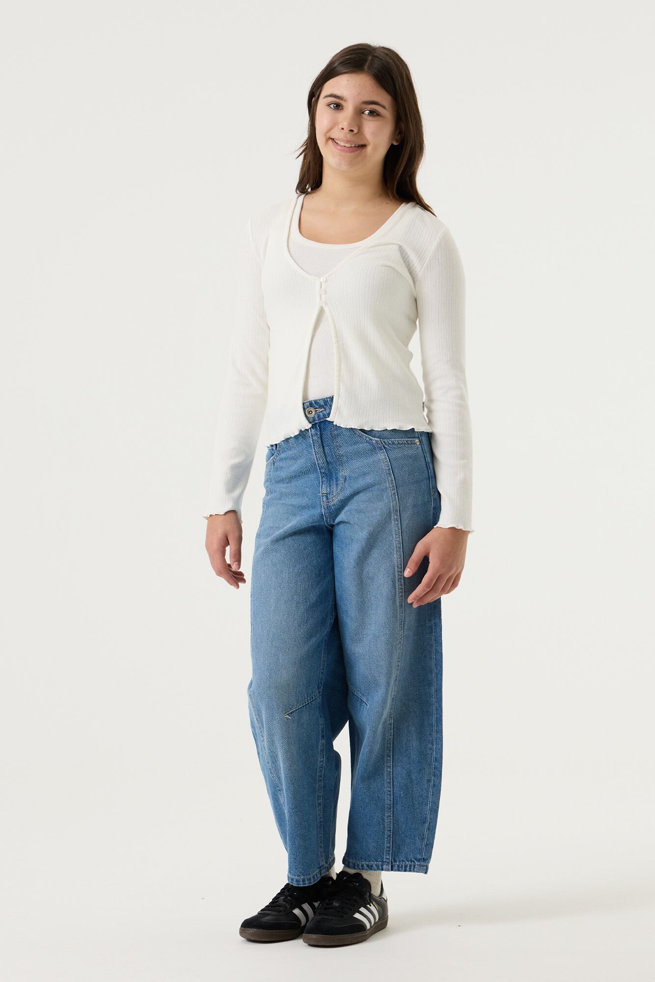 Garcia Tapered-fit-Jeans Ballonjeans knöchellang