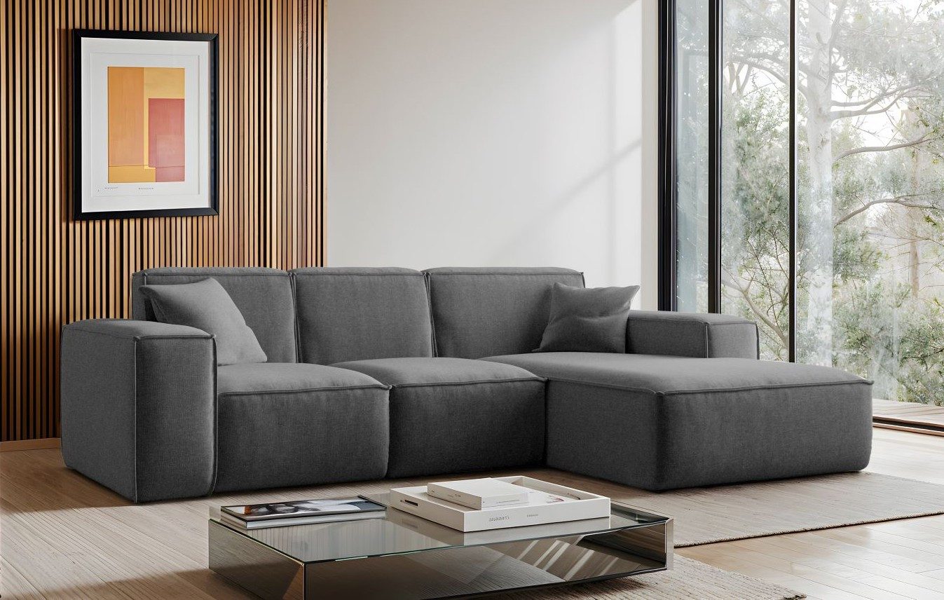 Kaiser Möbel Ecksofa Eckcouch SIENA L-Form, Stoff Poso/Salvador/Maloy/Artic günstig online kaufen