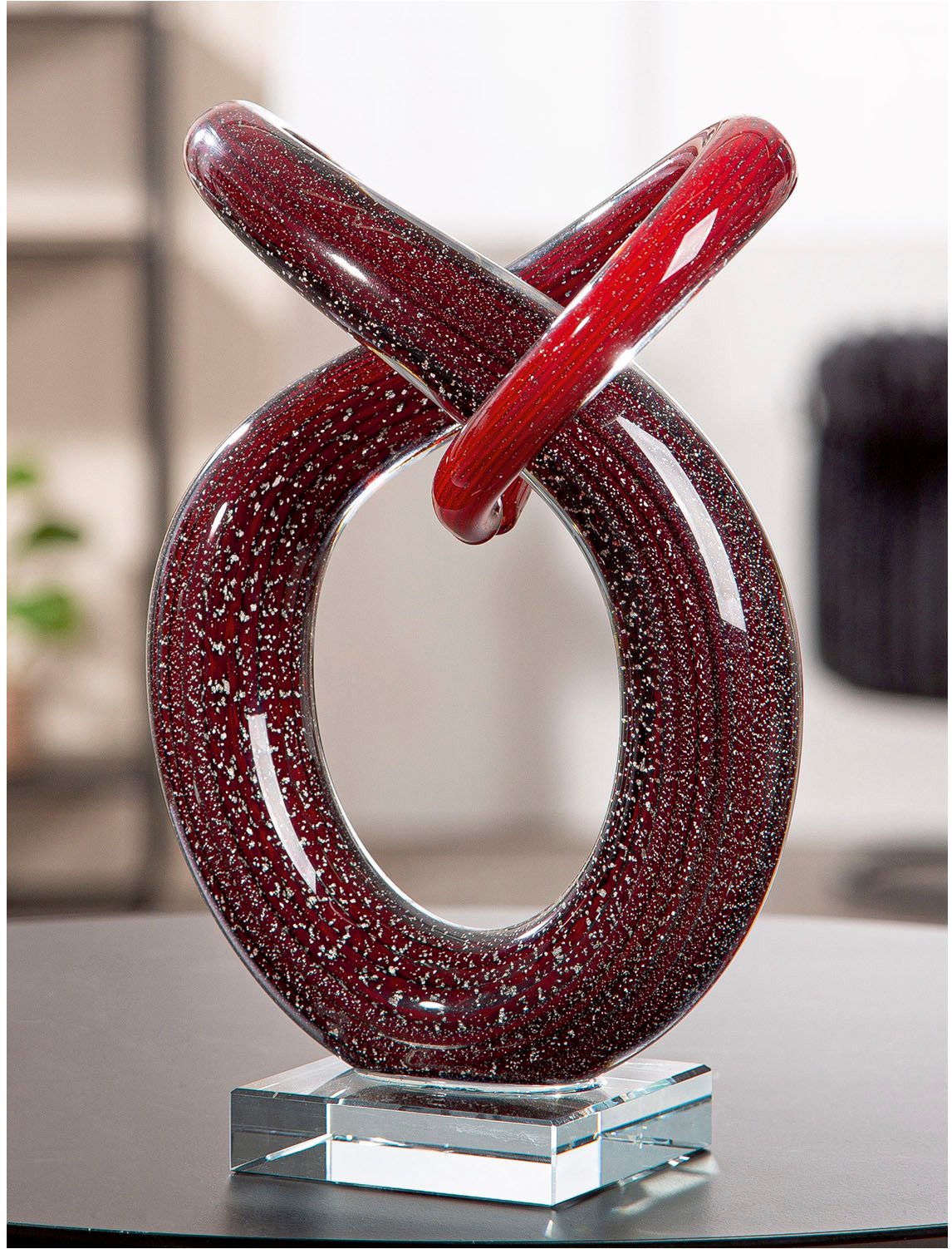 Casablanca by Gilde Dekoobjekt Skulptur Curvum rot H. 24 cm (1 St) günstig online kaufen