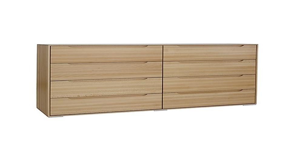 Xlmoebel Kommode Massivholz-Kommode mit Regal - Robuste Bauweise und zeitloses Design (Kommode, 1 St., Kommode), Hergestellt in Europa