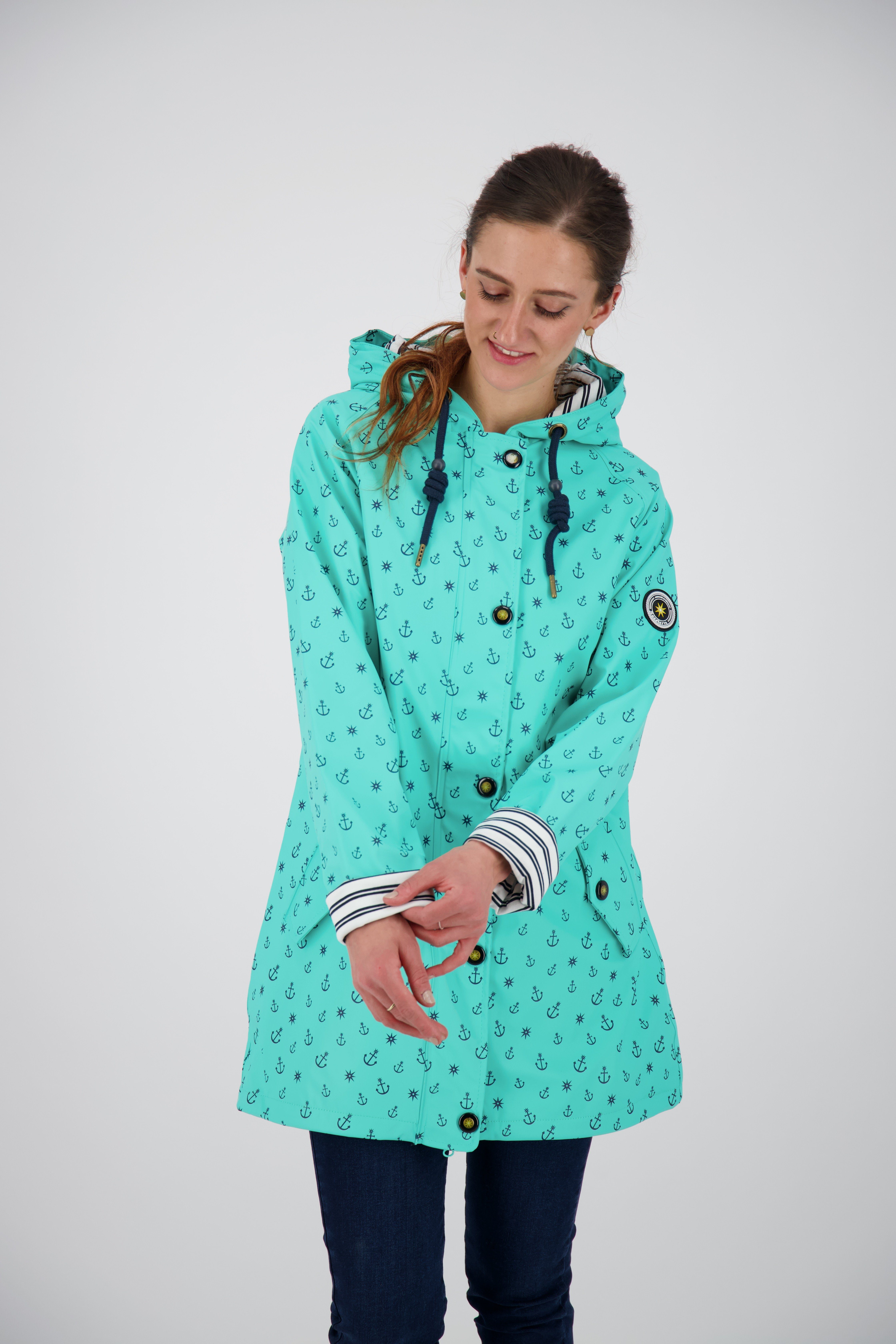auch Regenjacke Größen CS WOMEN in erhältlich Großen turquoise Friesennerz #ankerglutzauber DEPROC Active