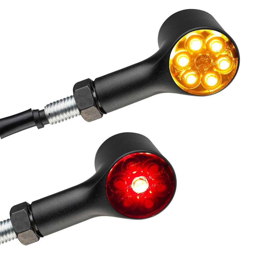 Lumitecs Blinker 2x 3 in 1 LED Blinker Motorrad mit E-Prüfzeichen Brems- und Rücklicht