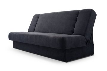 MOEBLO Schlafsofa Cyprus, Sofa Kippsofa Klappsofa Clic-Clack Couch für Wohnzimmer Federkern Sofagarnitur Polstersofa - 192x85x92 cm -, mit Bettkasten und Schlaffunktion