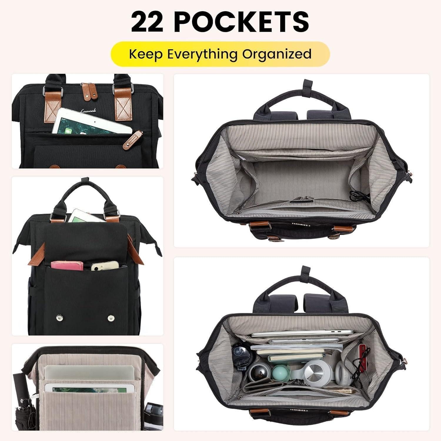 LuxusKollektion Laptoprucksack Rucksack Damen 17 Zoll Laptop Schulrucksack Mädchen Wasserdicht